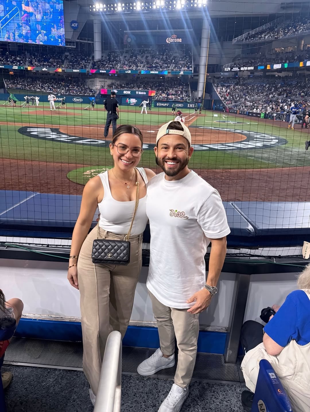 Christian Alexander Delgado at baseball game — Venezuelan-American community